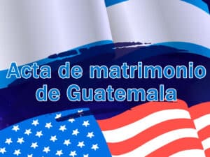 Acta de matrimonio Guatemala